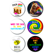 Set bedževa LGBT, 37 mm, 6 kom