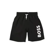 BOSS Kupace hlace crna / bijela