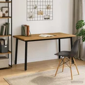 vidaXL Jedilna miza z naravno robom 160 x 70 x 75 cm Bela