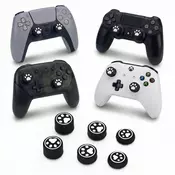 Mačje tačke 6 silikonskih kapic črno-bele barve za PS5 & PS4 & XBOX & Switch Pro