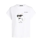 KARL LAGERFELD Majica A2W17115 Bela Loose Fit