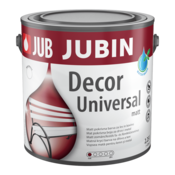 JUB JUBIN Decor universal bel 1001 mat 2,25L pokrivna barva za les in kovino