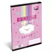 ICO: Lizzysuli Lollipop Rainbow črtni zvezek z mavričnim vzorcem A/5 14-32