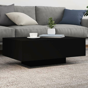 Stolic za kavu s LED svjetlima crni 85x55x31 cm