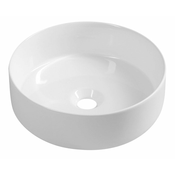 Pultni keramični umivalnik INFINITY ROUND, premer 36 x 12 cm, bel - 59