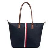 Tommy Hilfiger Ročna torba Popette Tote Corp AW0AW19027 Mornarsko modra