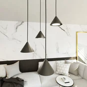 EMIBIG LIGHTING Visoka svetilka Elit, 4-svetilna, O 30 cm, črna, kovina, GX53 - Dnevna soba/jedilnica - Sodobni