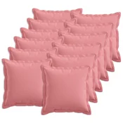 vidaXL Prevleka za blazino 12 pcs HOUTEN Roza 50 x 50 cm Lažni lanu