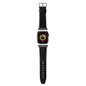 Karl Lagerfeld KLAWMSAKLHPK Apple Watch 4/5/6/7/SE/8/9 40/41mm strap Saffiano Monogram black