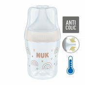 NUK Perfect Match steklenička za dojenčke z uravnavanjem temperature 150 ml bela