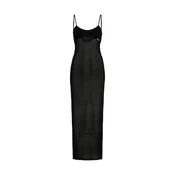 KARL LAGERFELD Obleka za na plažo A1W46032 Črna Slim Fit