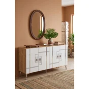 Hanah Home komoda Ilay 150, 150 cm, hrast Sapphire / bela / srebrna
