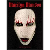 Marilyn Manson Face Našitek za šivanje 100 x 50 mm