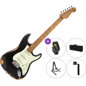 PSD Guitars STC-300R SET 2 Black Električna kitara