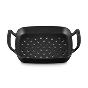 Košara za zunanji žar BBQ 30 cm, črna, lito železo, Le Creuset