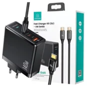 USAMS USAMS 2XUSB-C 1XUSB STENSKI POLNILEC ZA TELEFONE PD 140W HITRO POLNJENJE