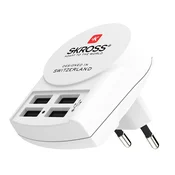 SKROSS mrežni punjac s 4 USB prikljucka, 4,8 W, BIJELA 1.302422