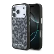 Maska Karl Lagerfeld IML Leopard Pattern MagSafe za iPhone 17 Pro crna