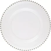 LE COQ Helios plitev krožnik, o: 340 mm, platinast, biserni rob (6 kos)