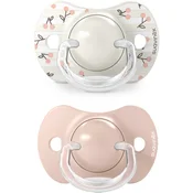 Suavinex Birdies Anatomical Silicone 0-6m duda Pink 2 kos
