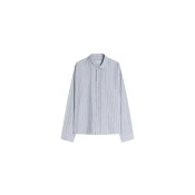 Bershka Srajca mornarska/svetlo modra/temno rjava