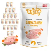 Tuff Stuff mokra hrana za pse Piščanec Korenček vrečka 20x500g Luncheon meat