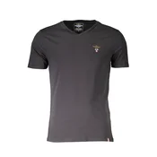 Črna majica s kratkimi rokavi AERONAUTICA MILITARE