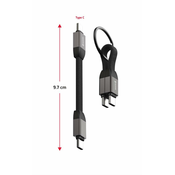 SWISSTEN MAGNETNI KABEL ZA KLJUČE USB-C/USB-C 9,7 CM