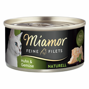 Varčno pakiranje: Miamor Feine Filets Naturelle 24x80 g - Piščanec & zelenjava