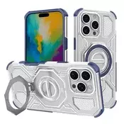 Hibridni ovitek Carbon Shield Pro za iPhone 16 Pro Max - blue transparent
