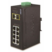 PLANET IGS-1020TF Industrijsko stikalo 8x 10/100/1000T, 2x 100/1000X SFP, -40~+75°C