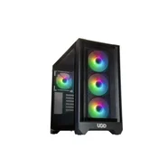 UGD Kucište Titan 2314, ATX, providna stranica, ugradjena 4xRGB kulera, Crno
