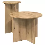 vidaXL vidaXL Komplet stranskih mizic 2 pcs Artisan hrast Inženirski les, (5000210880)