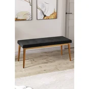 Hanah Home klupa Arwen, 105 cm, crna / prirodno drvo