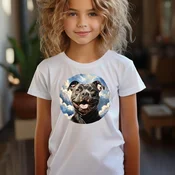 Camiseta Majica sa štampanim printom Cam 569, Decija, Bela