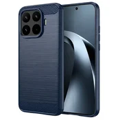 TPU gel ovitek Brushed Carbon za Xiaomi 17T - moder