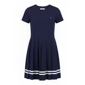 TOMMY HILFIGER Obleka temno modra/bela