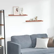 Polica na zidu 2 pcs Crvena 60 x 9 x 3 cm Konstruirano drvo