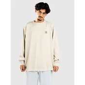 Carhartt WIP Vista moška majica z dolgimi rokavi fleur de sel garment dyed