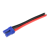 Pozlačen konektor EC5 ženski s kablom 10AWG 12cm