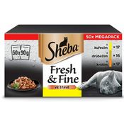 Sheba Fresh & Fine mesna hrana za odrasle macke, 50 x 50 g