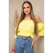 Yellow blouse over the shoulder