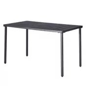 eoshop Kovinska vrtna jedilna miza SALTON, črna, 130 x 70 cm