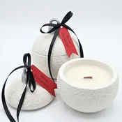 Sveča Christmas Bauble Classic - Bela / Srebrna / Zimsko Čudo KP41665