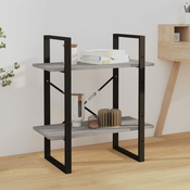 Ormaric za knjige sivi hrast 60 x 30 x 70 cm konstruirano drvo