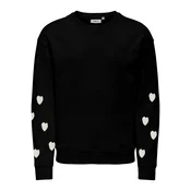 ONLY GIRLS Pulover Marisa Teddy Heart črna