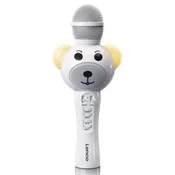 LENCO Bluetooth karaoke mikrofon s SD utorom, LED svjetla, bijela boja