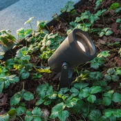 SLV svetilka za zabijanje v zemljo Samrina, črna, plastika, višina 13 cm - Sodobni