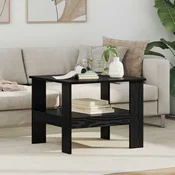 vidaXL Klubska miza Črna Orehovina 57 x 55 x 45 cm Konstruiran les
