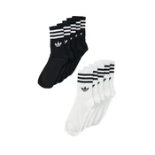 ADIDAS ORIGINALS Nogavice 3-STRIPES CREW 10 PAIRS črna/bela